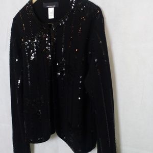 JONES NEW YORK EVENING CARDIGAN BLACK SIZE XL